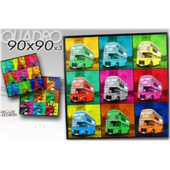 Quadro tela maxi città Cm. 90x90