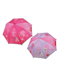 Ombrello lungo automatico Peppa Pig rosa