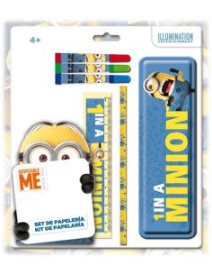 Blister scuola completo con astuccio metallo Minions