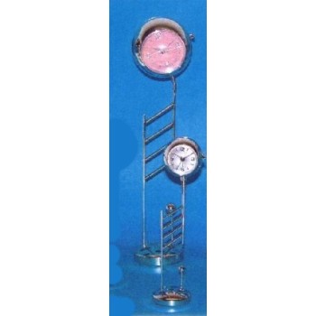 Orologio da tavolo sfera cromata con stelo Cm. 35