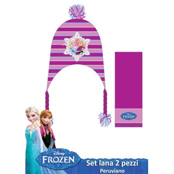 Set cappello peruviano e sciarpa Frozen