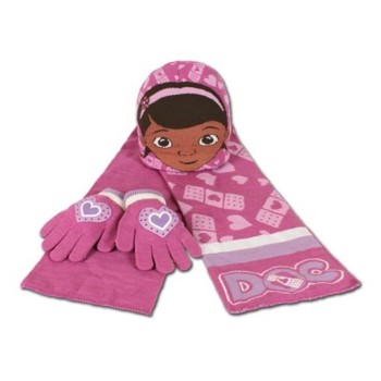 Set 3 pezzi Dottoressa Peluche (cappello + sciarpa + guanti)