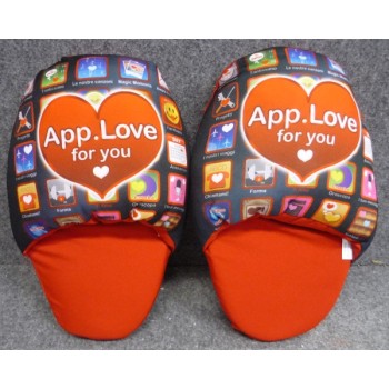 Pantofoloni tessuto love - App Love for You