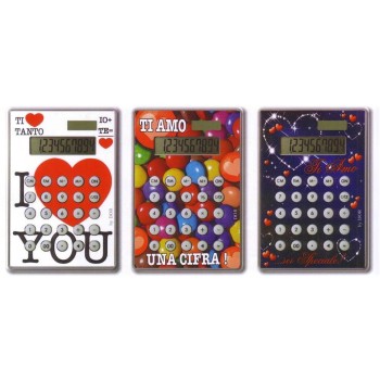 Calcolatrice portatile solare love Cm. 12x9