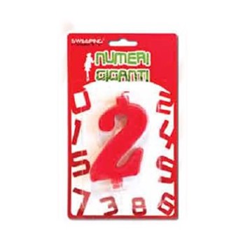 Candelina numero gigante rosso Nr. 2