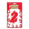 Candelina numero gigante rosso Nr. 2