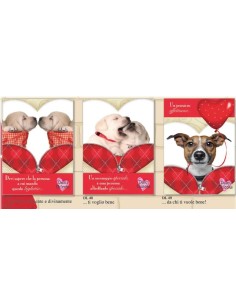 Biglietto auguri amore Dolci Chicche cani