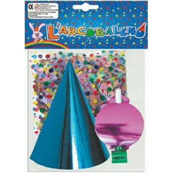 Blister cotillon (cappello + lingua + coriandoli)