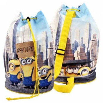 Zaino secchiello verticale Minions city stampa fronte/retro
