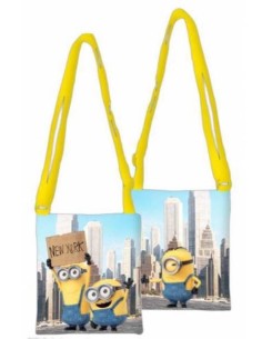 Borsetta tracolla piatta Minions city stampa fronte/retro