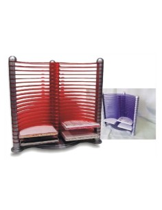 Porta cd pvc impilabile 40 posti - Colori assortiti
