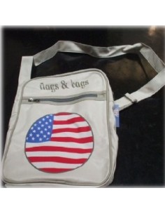 Borsa tracolla verticale ecopelle Bandiera America