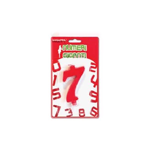 Candelina numero gigante rosso Nr. 7