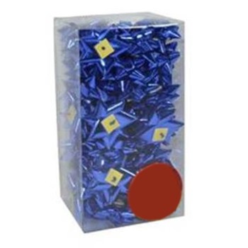 Coccarda chiudipacco metallizzata 35mm Blu - Confezione...