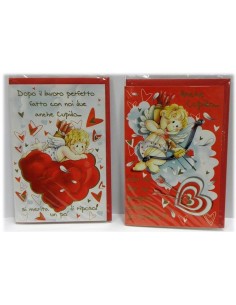 Biglietto auguri classico love con busta angeli