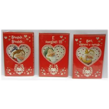 Biglietto auguri love fustellato Sette Nani 2