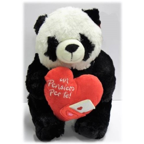 Peluche Panda soft con cuore Cm. 25