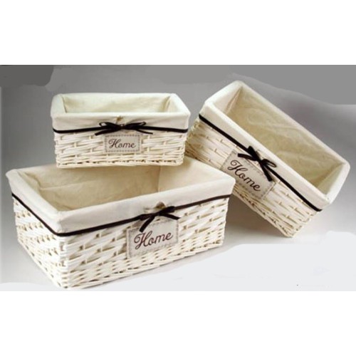 Set 3 ceste vimini Home - H. cm. 13 - 15 - 17