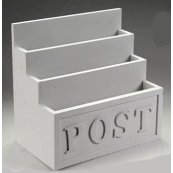 Porta lettere da tavolo in legnoPost Cm. 23x14x22