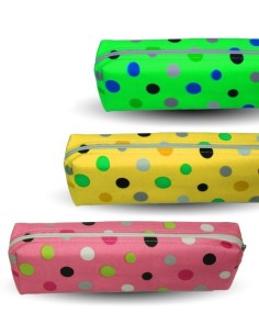 Pochette trousse / portapenne pois Cm. 20x4x6