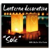 Lanterna decorativa in carta a sacchetto "Sole" Cm. 27x15x9