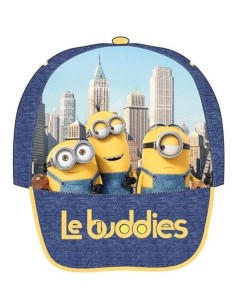 Cappello con visiera stampa large Minions blu