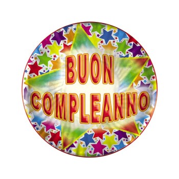 Piatti carta Buon Compleanno Cm. 18 - Confezione 10 pezzi