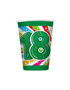 Bicchieri carta 200 cc. - 18 anni - Confezione 8 pezzi
