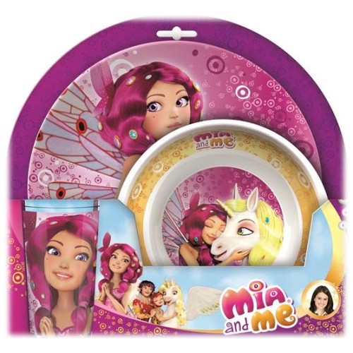 Set 3 pezzi melamina (piatto piano+piatto...