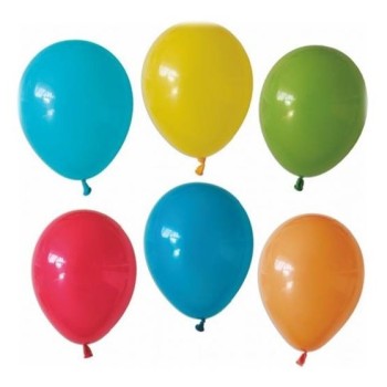 Palloncini lattice multicolor tinta unita medi cm. 26 - Blister 100 pezzi