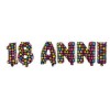 Palloncino mylar scritta lettere "18 Anni" H. Cm. 35