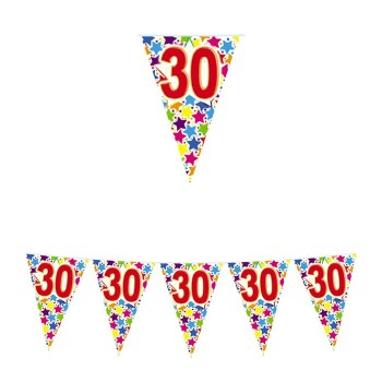 Festone bandierine pvc 30 anni - Mt. 6