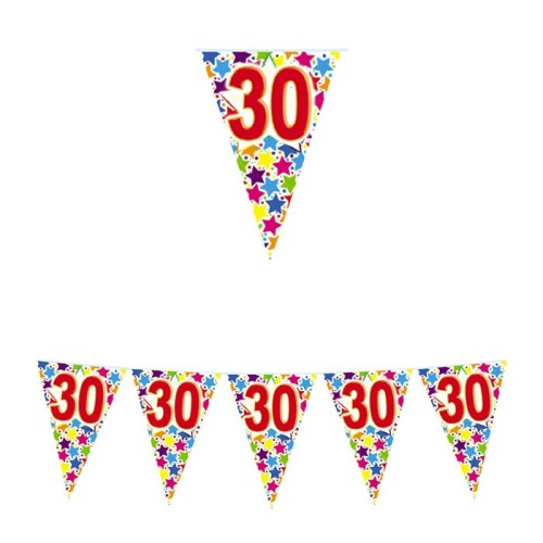 Festone bandierine pvc 30 anni - Mt. 6