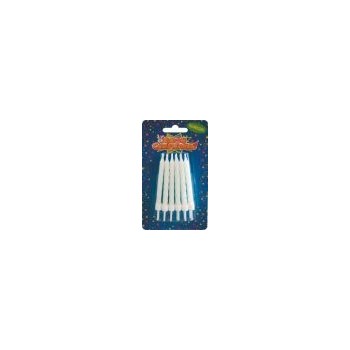 Candeline per torta torciglione fosforescenti - Blister 12 pezzi