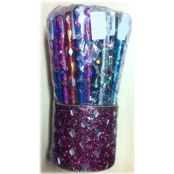 Matita con strass Deko in portapenne decorato
