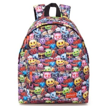Zaino scuola americano deluxe "Emoticon Face" Cm. 43x33x13