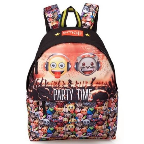 Zaino scuola americano deluxe "Emoticon Party Time" Cm. 43x33x13