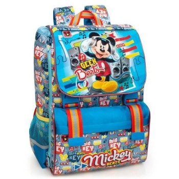 Zaino scuola estensibile deluxe Mickey Beats Cm. 40x28x13