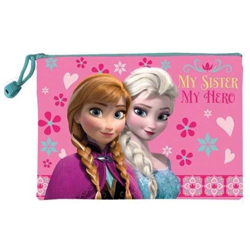 Portatutto con zip maxi Frozen Cm. 30x21