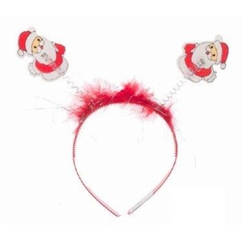 Cerchietto con antennine Babbo Natale - Set 3 pezzi