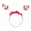 Cerchietto con antennine Babbo Natale - Set 3 pezzi