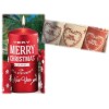 Candela cera metallizzata Merry Christmas Cm. 7,5x15