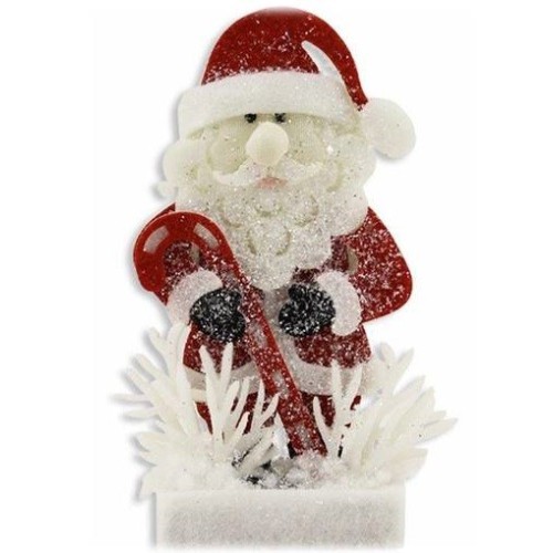 Babbo Natale in spugna glitterato Cm. 35x18
