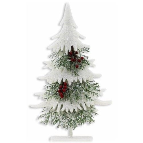 Albero di Natale spugna glitterato Cm. 40x21