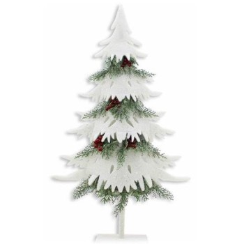 Albero di Natale spugna glitterato Cm. 90x48