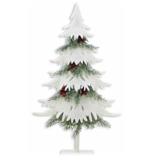 Albero di Natale spugna glitterato Cm. 90x48