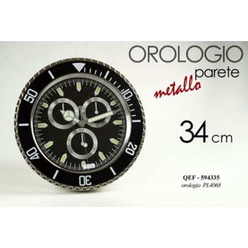 Orologio da parete quadrante in metallo Cm. 34