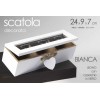 Sscatola legno portatutto 3 scomparti Cm. 24x9x7