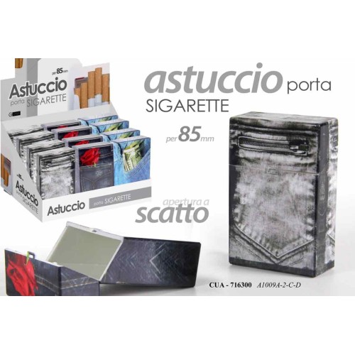 Portasigarette con apertura a scatto "Jeans"