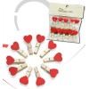 Mollette chiudipacco cuori rossi - Blister 10 pezzi
